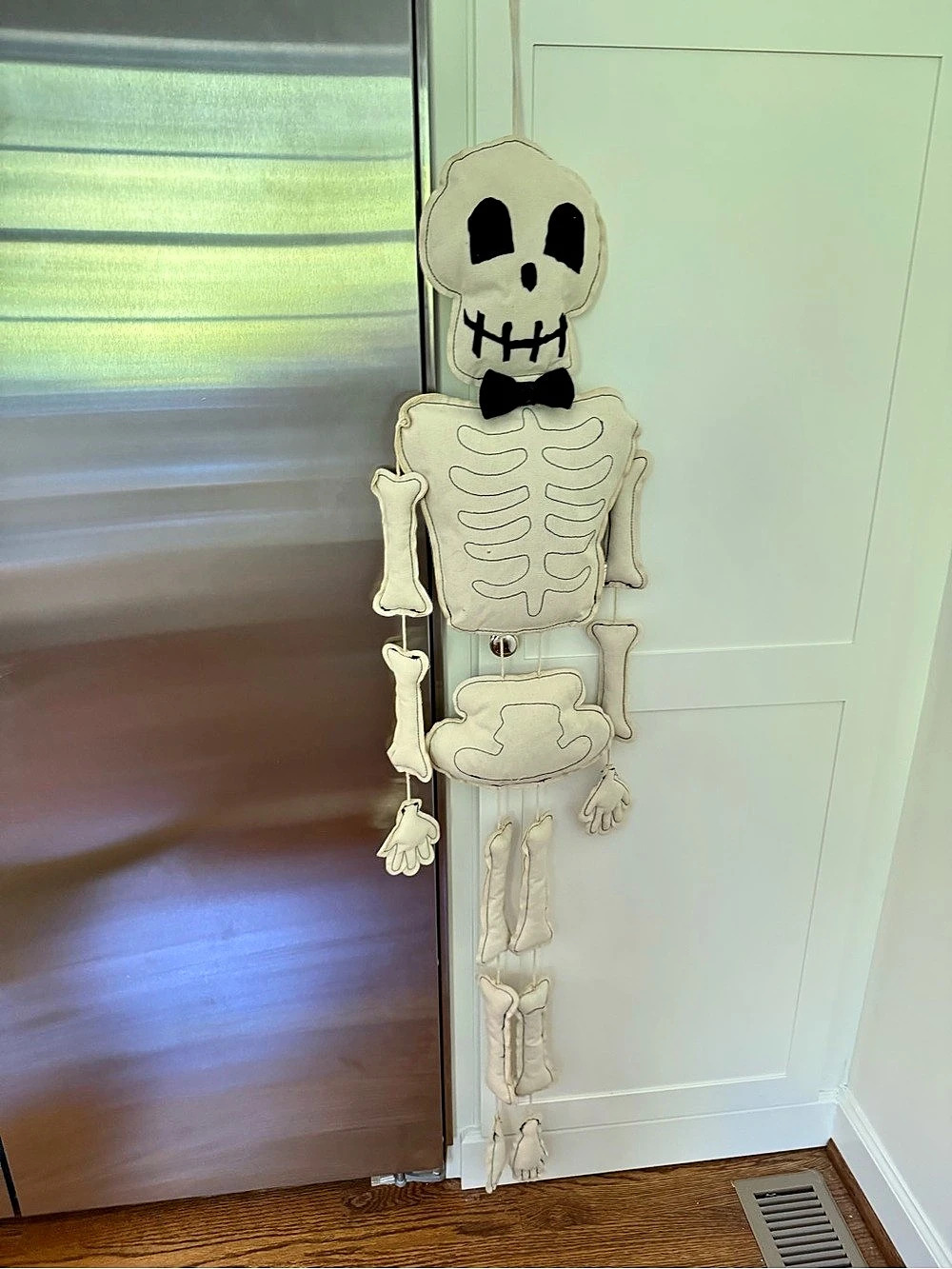 Pottery Barn Kids Hanging Fabric Skeleton Halloween Decor